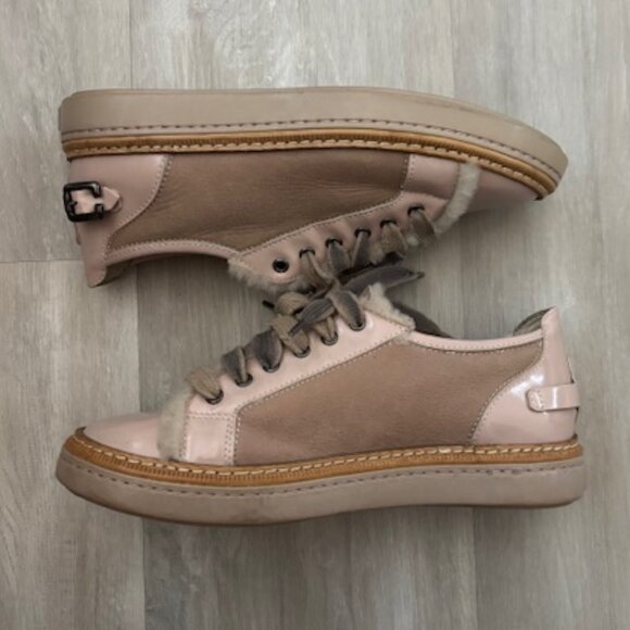 AGL Attilio Giusti Leombruni Pink Sneakers with fur lining - size 37 US6.5 - Picture 2 of 6